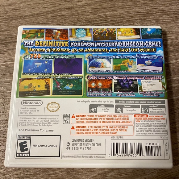 Pokémon Super Mystery Dungeon Nintendo 3DS Game and Case - Picture 4 of 4